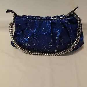 OR YANY blue sequins handbag handbag